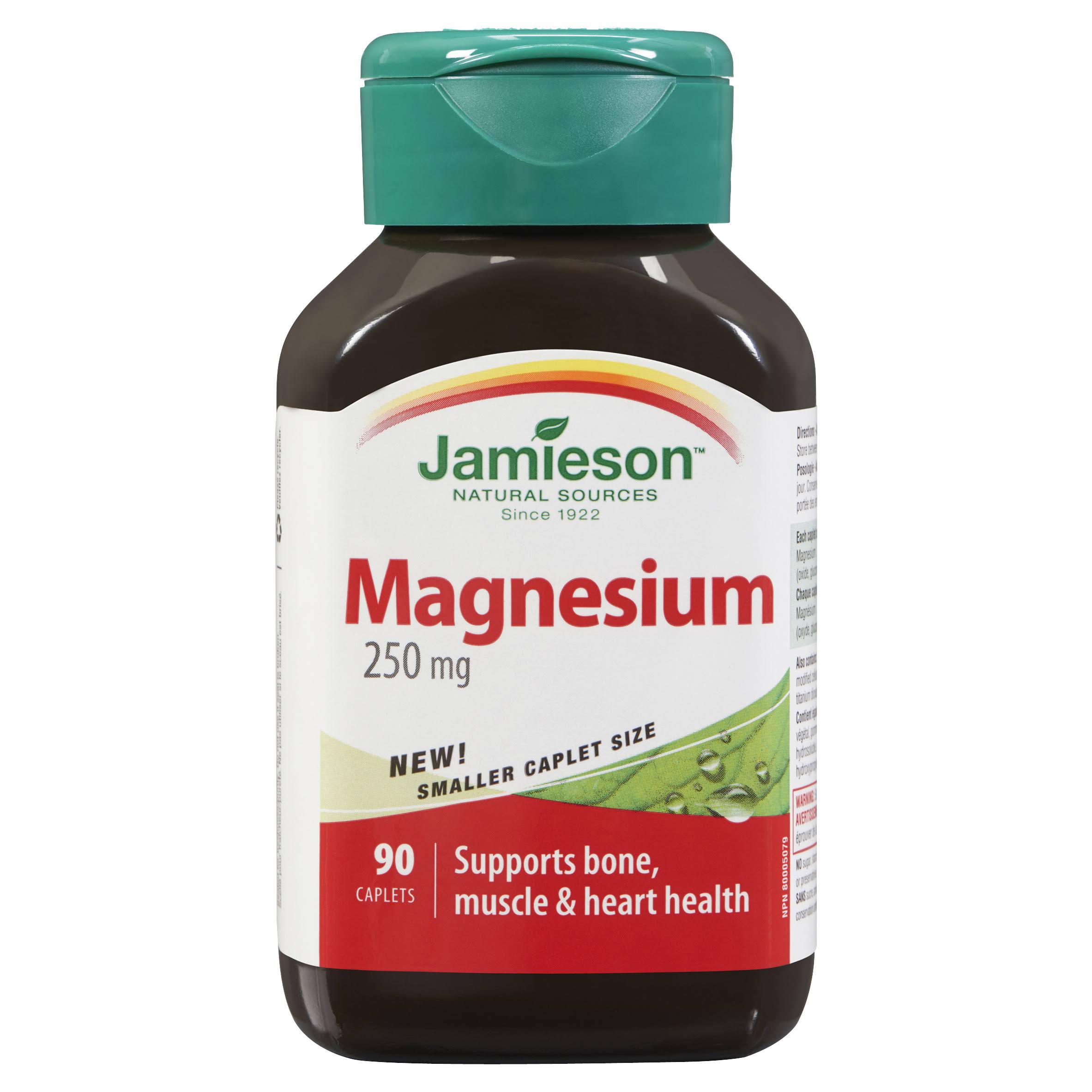 Jamieson High Potency Magnesium Complex Supplement - 90 Caplets, 250mg