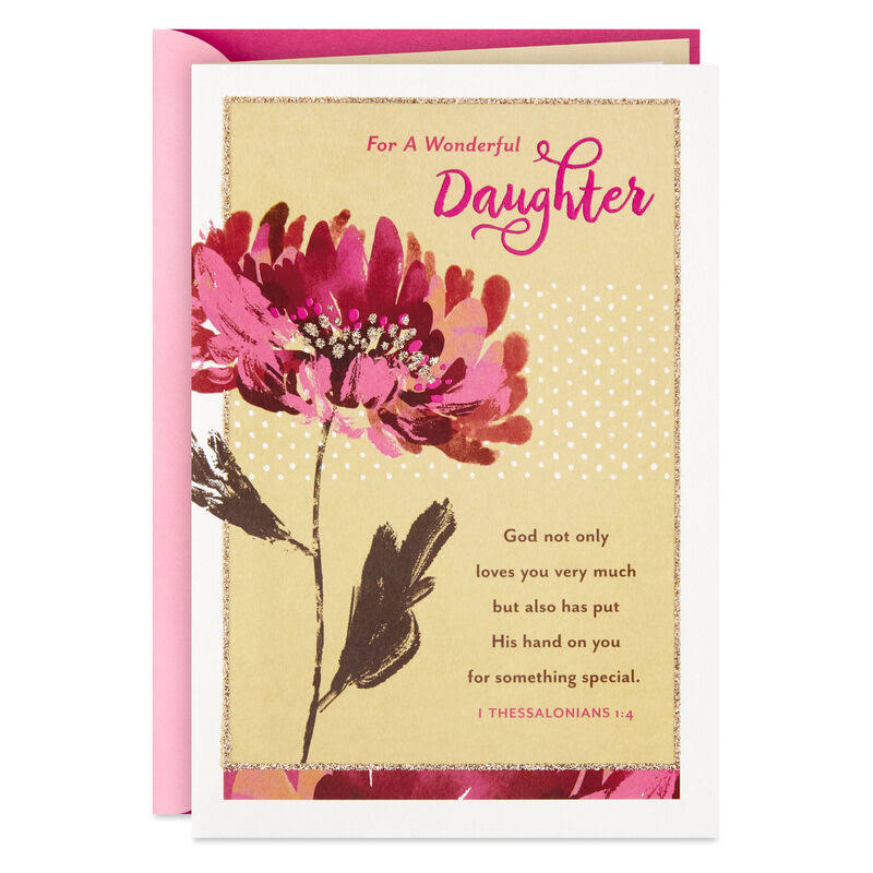 Hallmark Birthday Card, A Beautiful and Special Daughter Religious Birthday Card