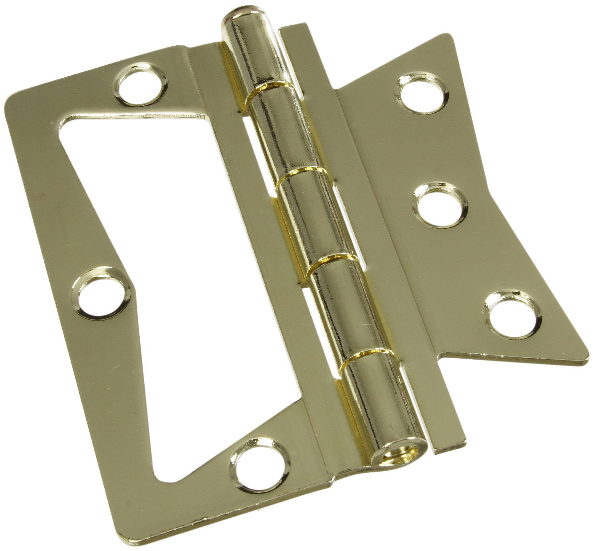 National Hardware Surface-Mounted Brass Hinge - 3-1/2in