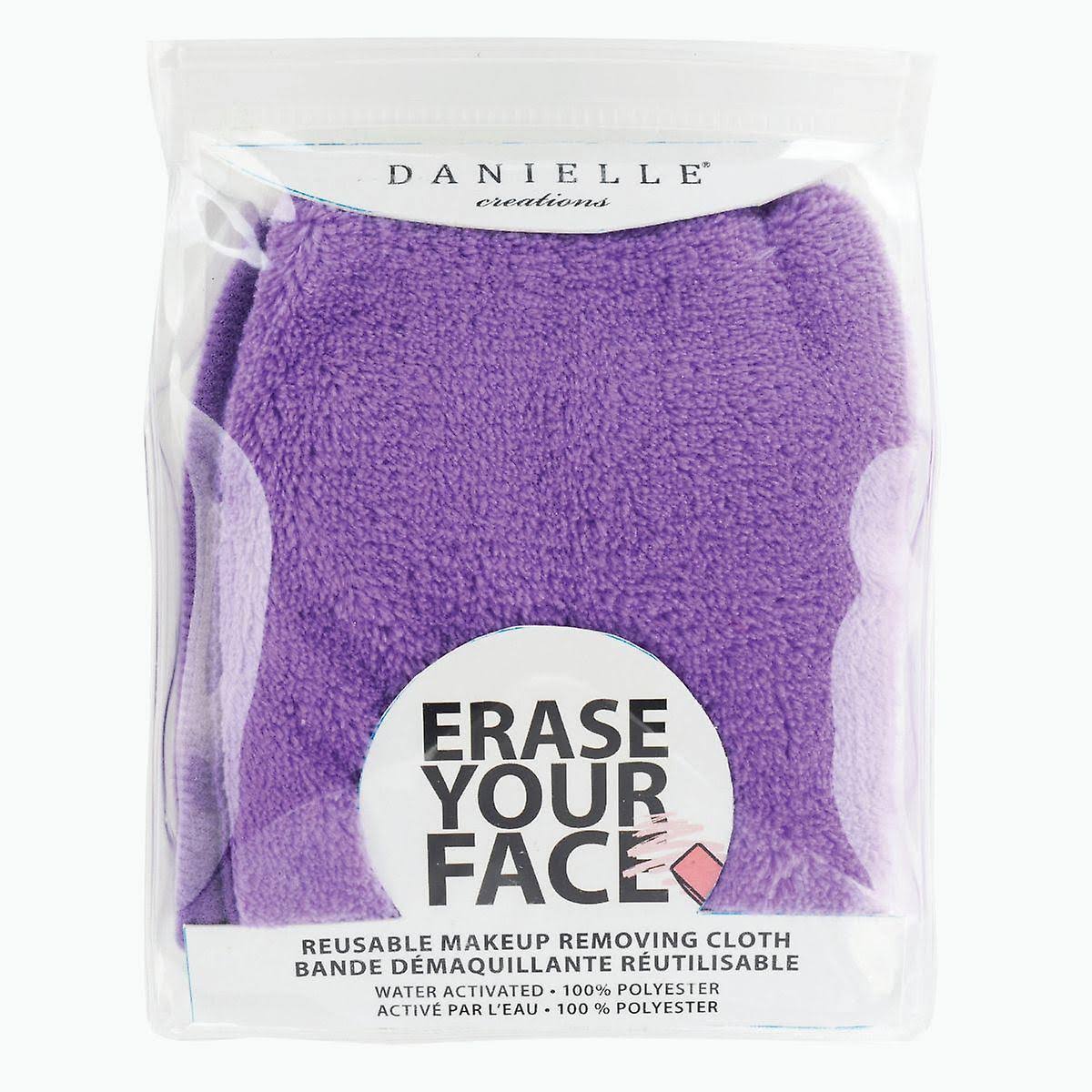 Danielle Erase Your Face Single Makeup Removing Cloth - Purple
