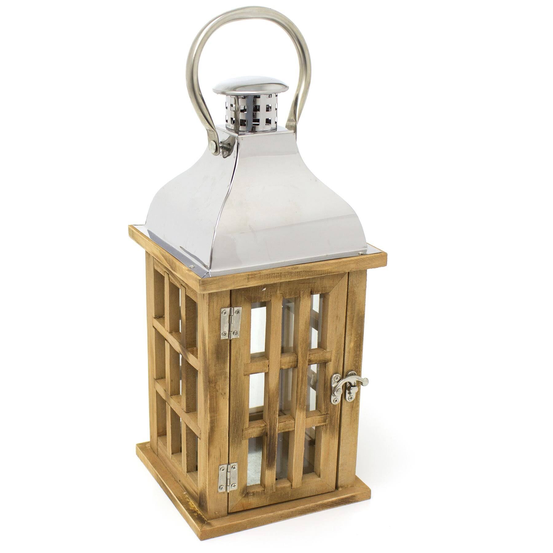 Koopman Home Styling Collection Wooden Lantern