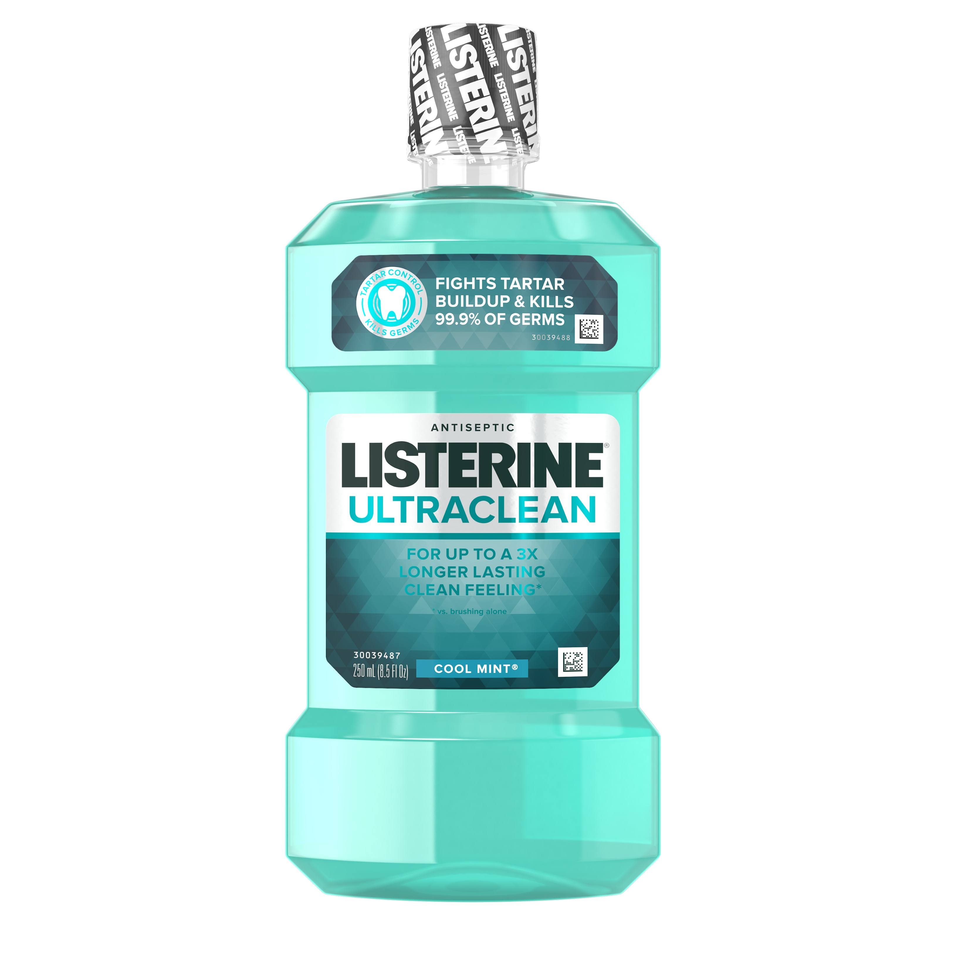 Listerine Ultra Clean Antiseptic Mouthwash - Cool Mint, 250ml