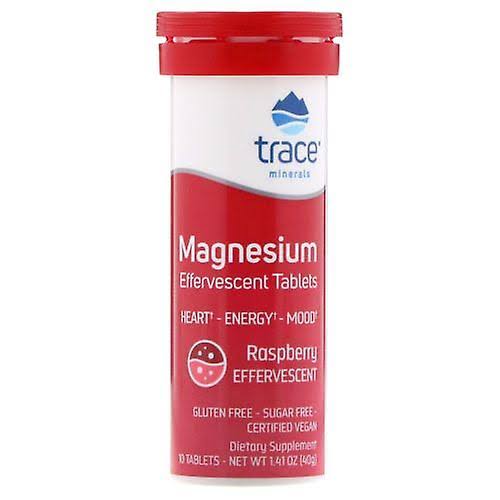 Trace Minerals Magnesium Effervescent Tablets - Raspberry Flavor, 10ct