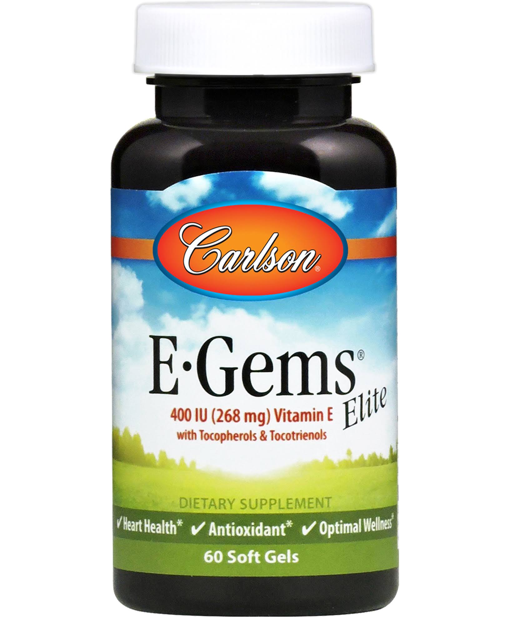 Carlson Labs E Gems Elite Natural Vitamin E Softgels - 400IU, 60ct