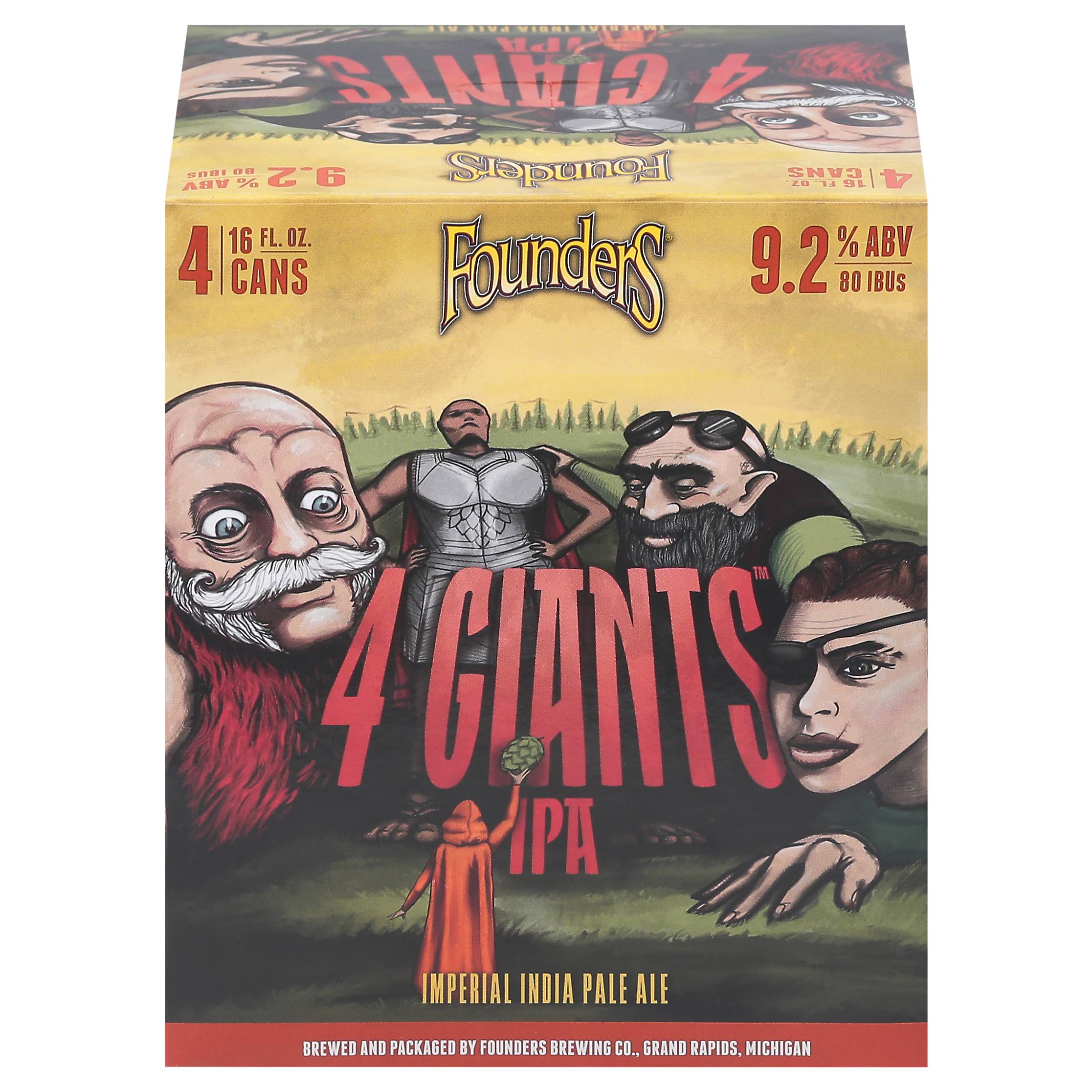 Founders Beer, 4 Giants IPA - 4 pack, 16 fl oz cans