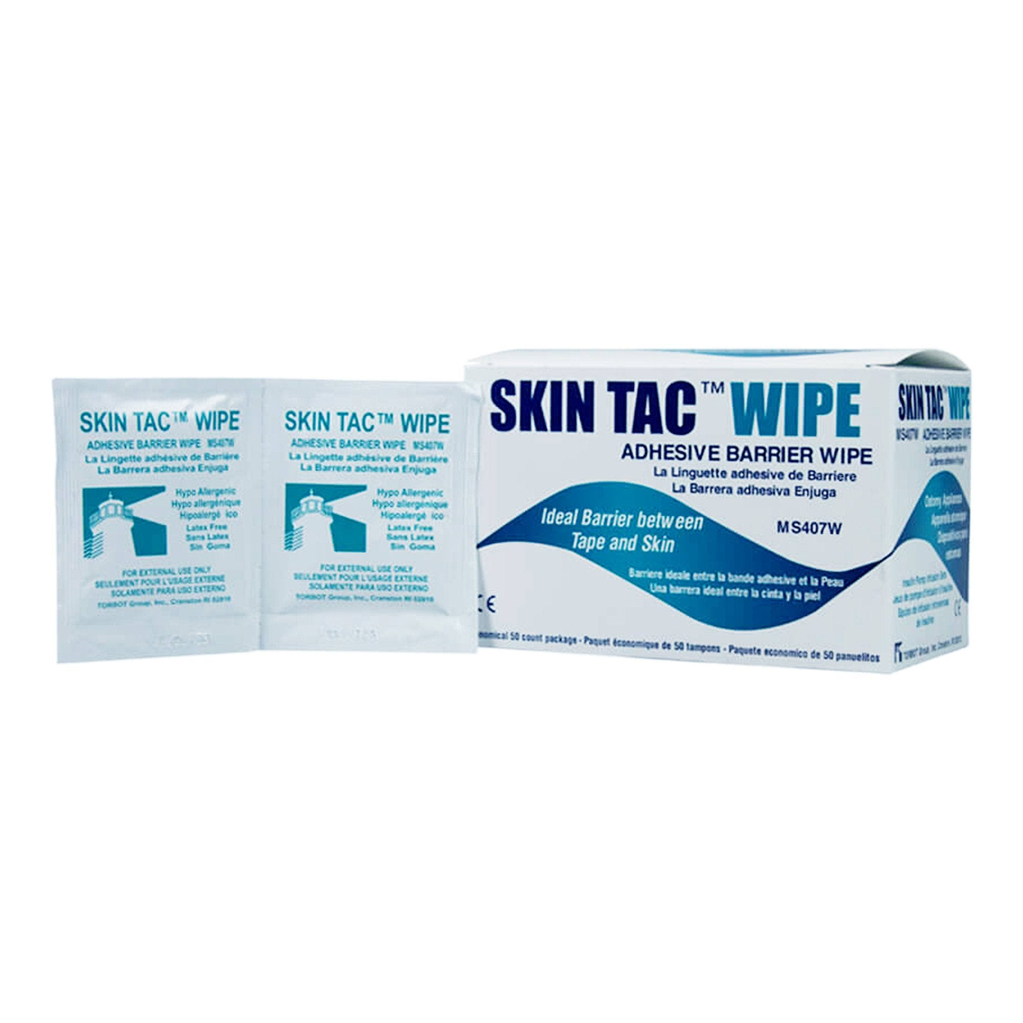 Torbot Skin Tac Medical Adhesive Barrier Wipes - 50ct