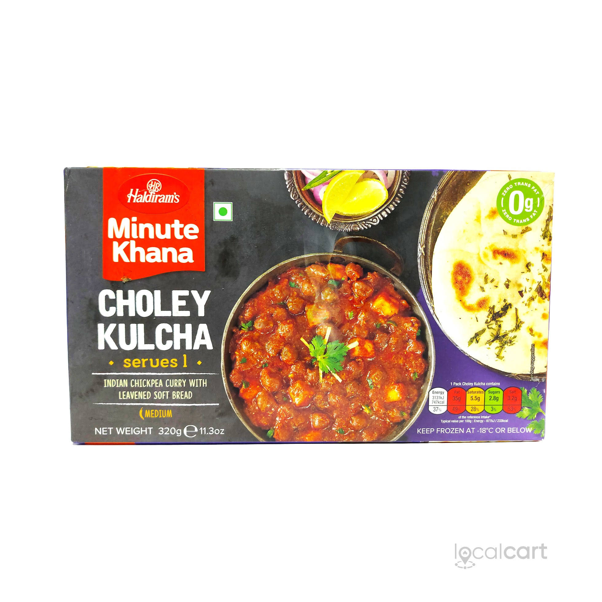 Haldiram Choley Kulcha Combo Meals - 320 G