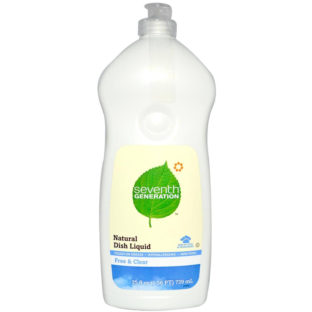 Seventh Generation Natural Washing Up Dish Liquid - Free and Clear, 739ml