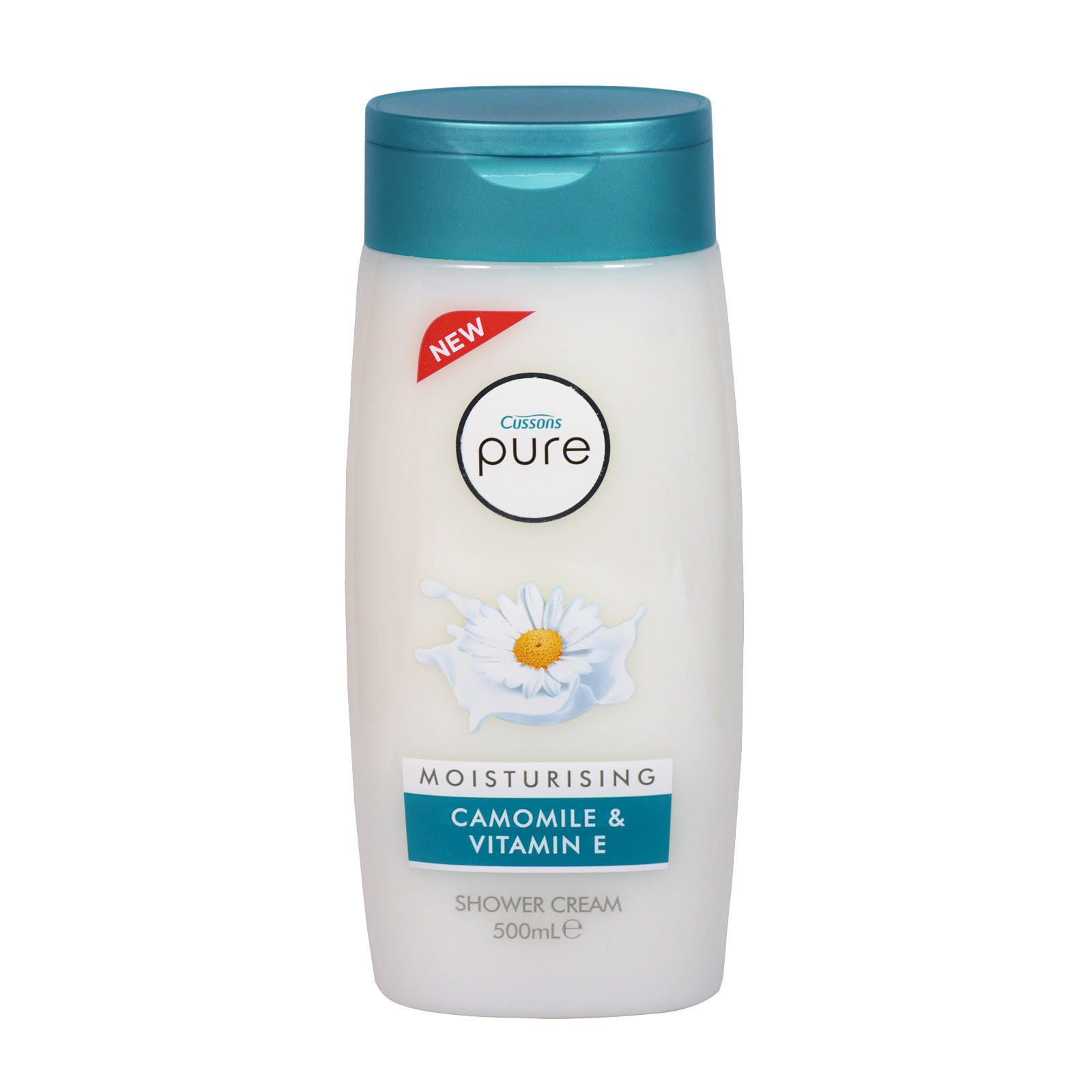 Cussons Pure Moisturising Shower Cream - Camomile & Vitamin E, 500ml