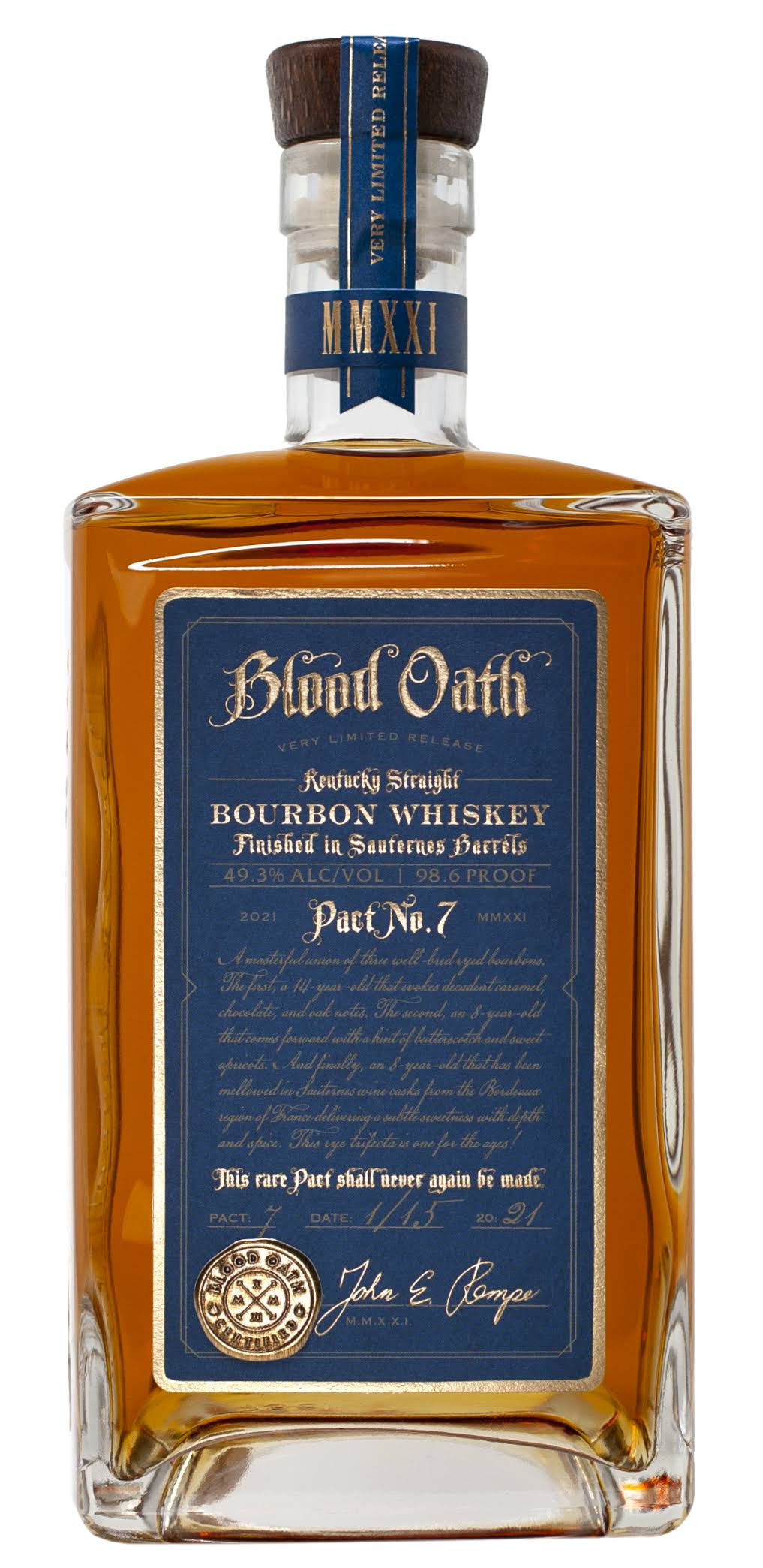 Blood Oath Bourbon Whiskey Pact NO. 7 (750 ml)
