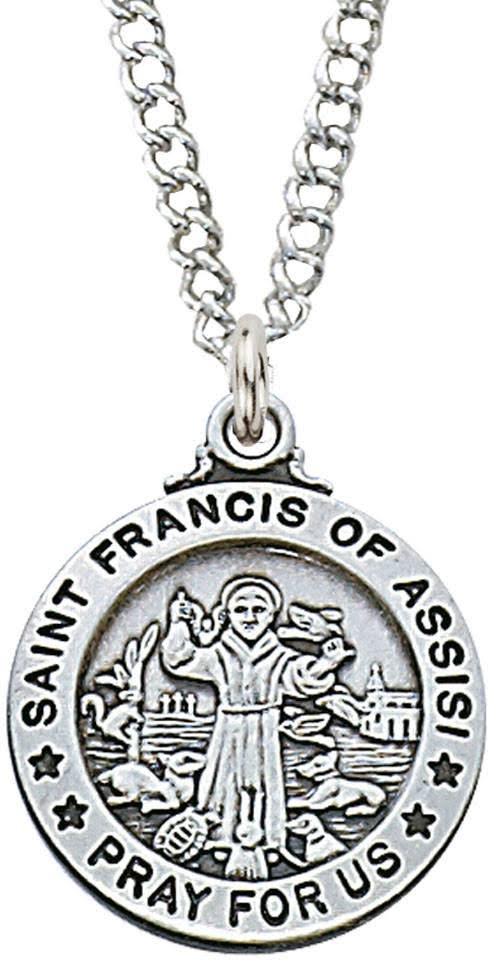McVan, Inc. Sterling Silver St. Francis of Assisi Patron Saint Pendant