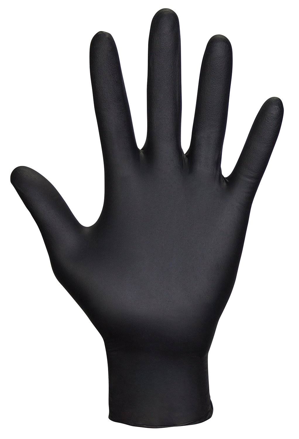SAS Safety Raven Powder-Free Disposable Gloves - Extra Large, 100 Gloves, Black Nitrile, 6 Mil