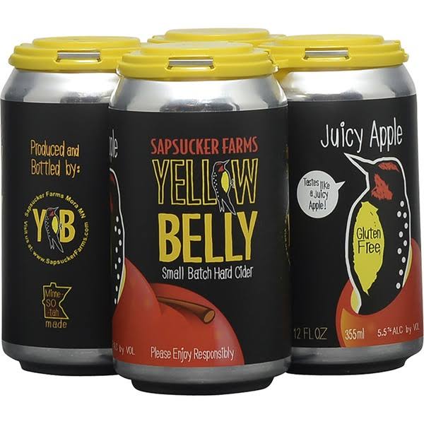 Sapsucker Yellow Belly Juicy Apple Hard Cider - 12 fl oz