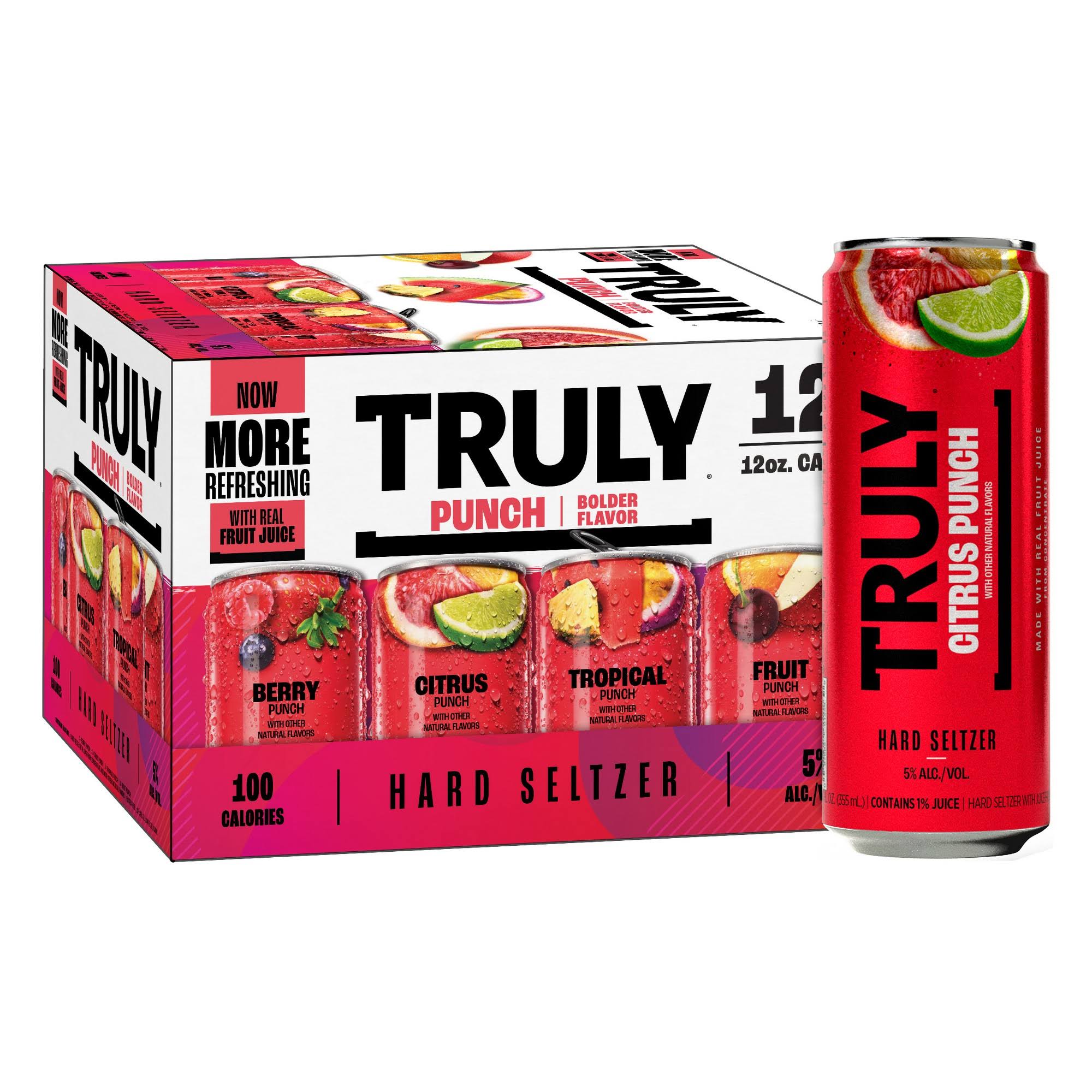 Truly Hard Seltzer, Punch, Mix Pack - 12 pack, 12 fl oz cans