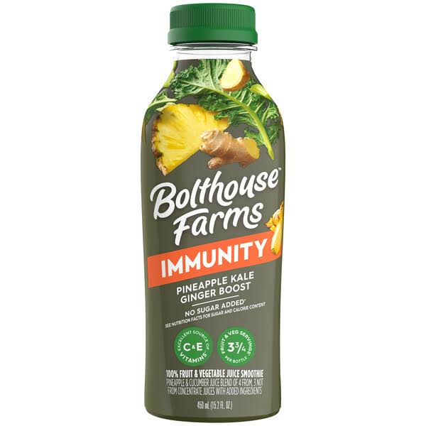 Bolthouse Farms 100% Fruit & Vegetable Juice Smoothie, Green Immunity Boost - 450 ml