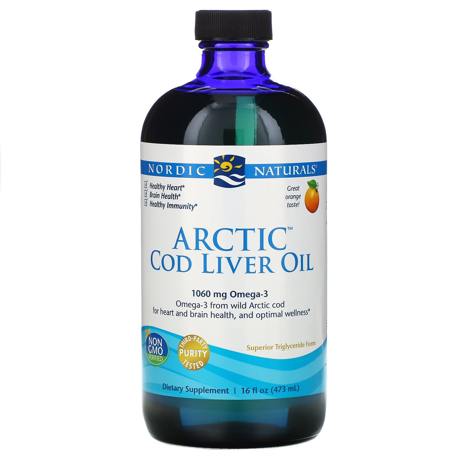 Nordic Naturals Arctic Cod Liver Oil - Orange, 473ml