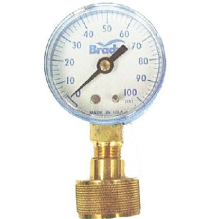 Water Source Water Pressure Test Gauge - 100 PSI