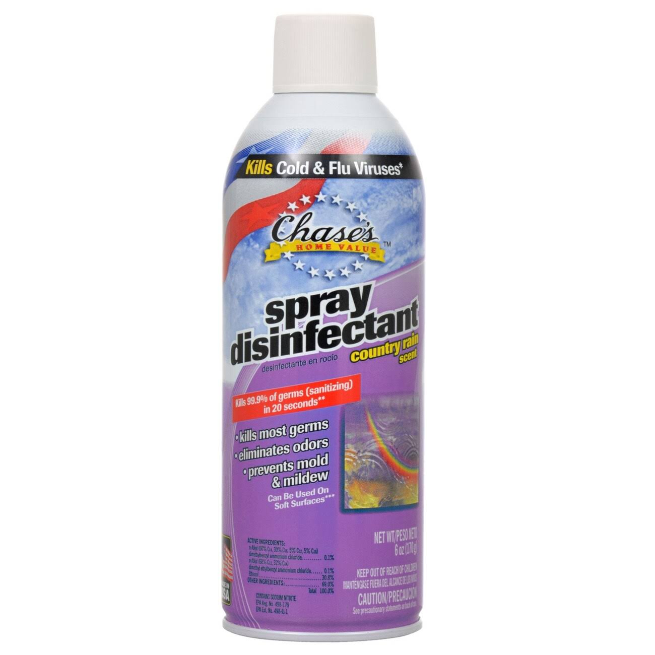 Chase Disinfectant Spray 6 Oz Country Rain Wholesale, Cheap, Discount, Bulk (Pack of 12)