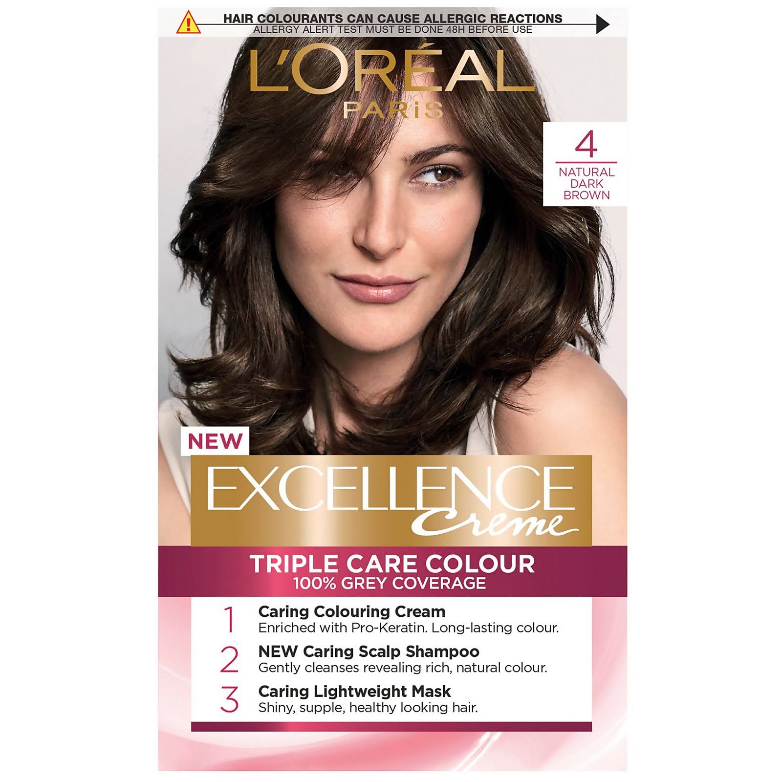 L'oreal Excellence Permanent Hair Dye - 4 Natural Dark Brown