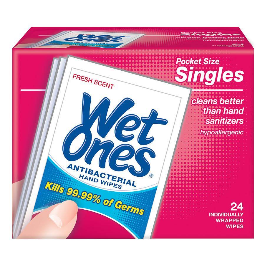 Wet Ones Fresh Scent Antibacterial Hand Wipes - 24 Pack