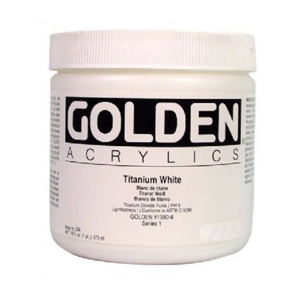 Golden Heavy Body Acrylic Paints - Titanium White, 16oz