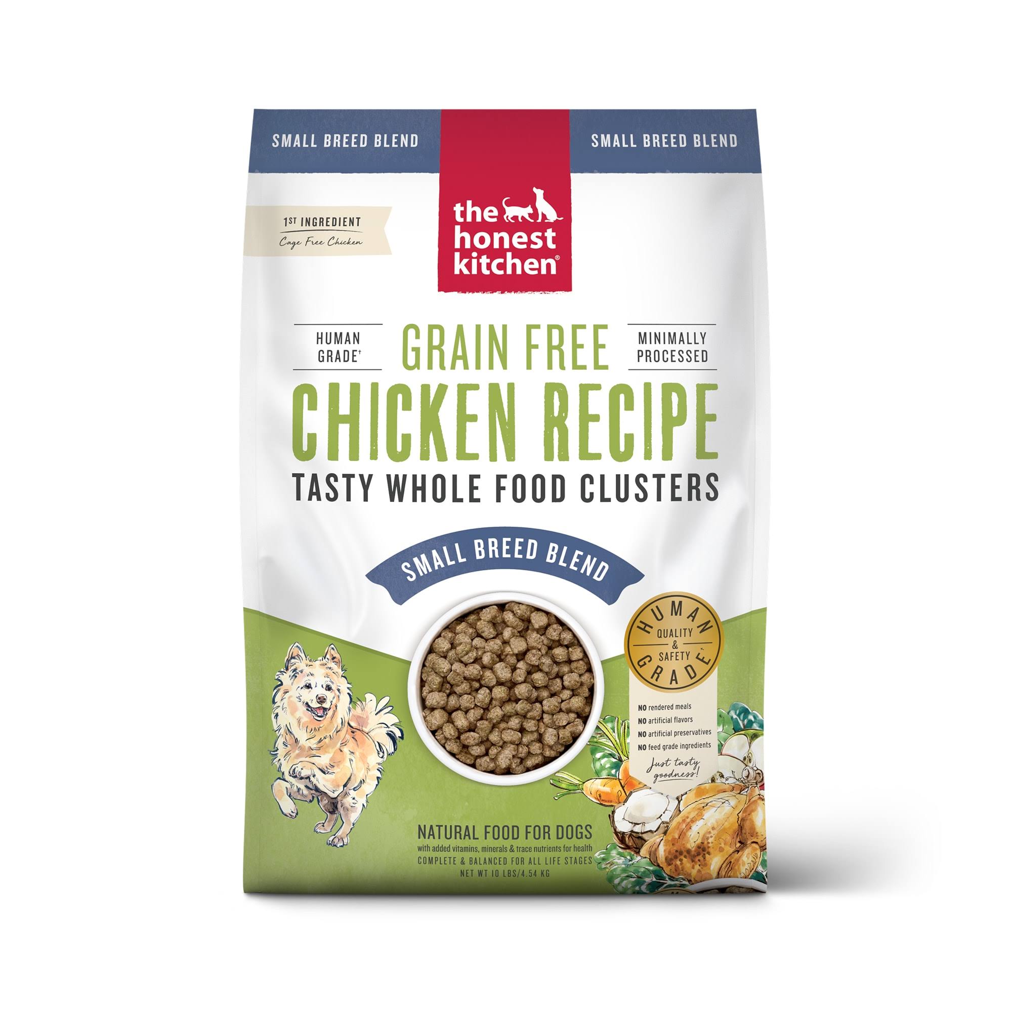 The Honest Kitchen Whole Food Clusters Small Breed Grain Free Chicken Dry Dog Food, 10 lbs.
