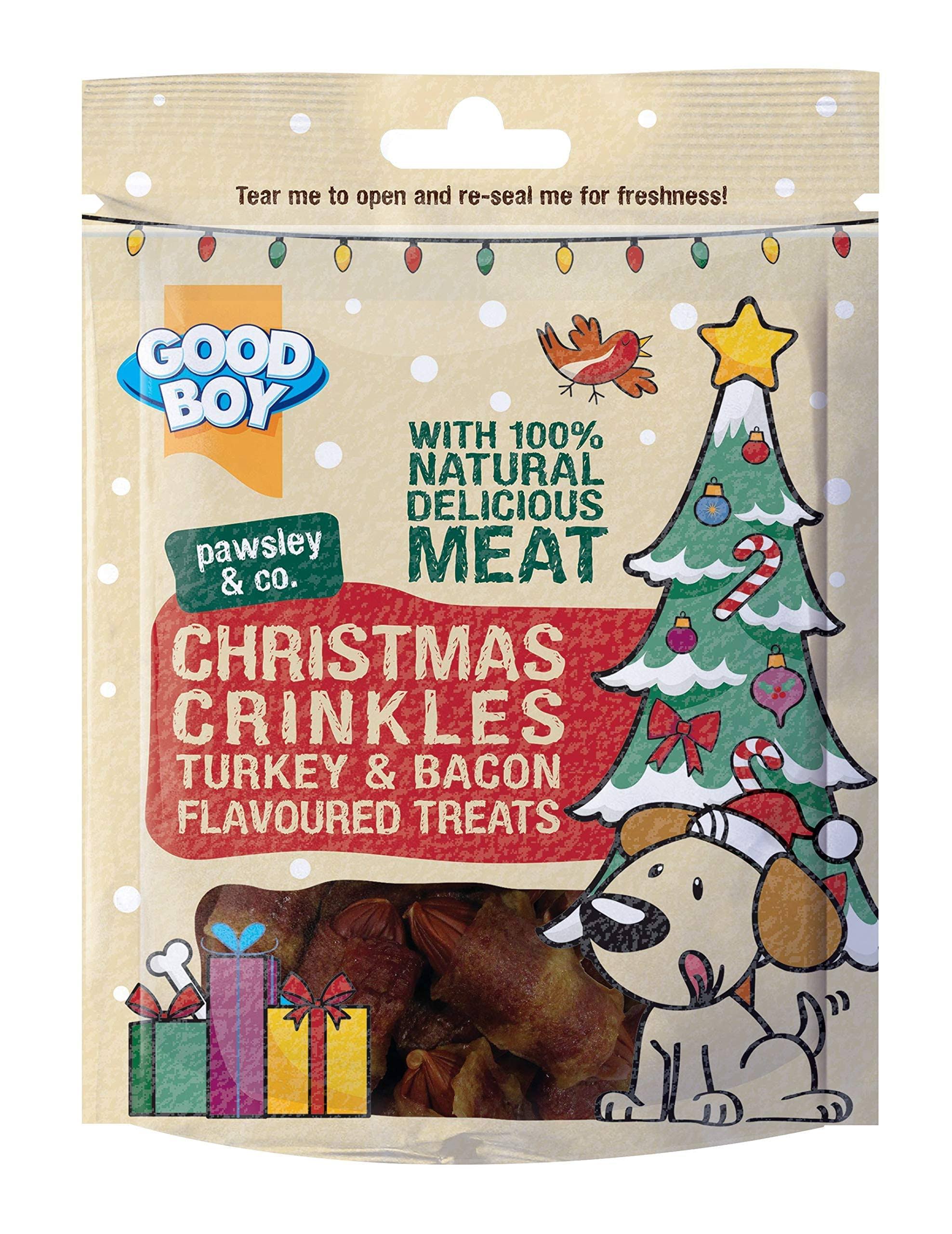 Good Boy Christmas Crinkles Chicken & Turkey Dog Treats 60g
