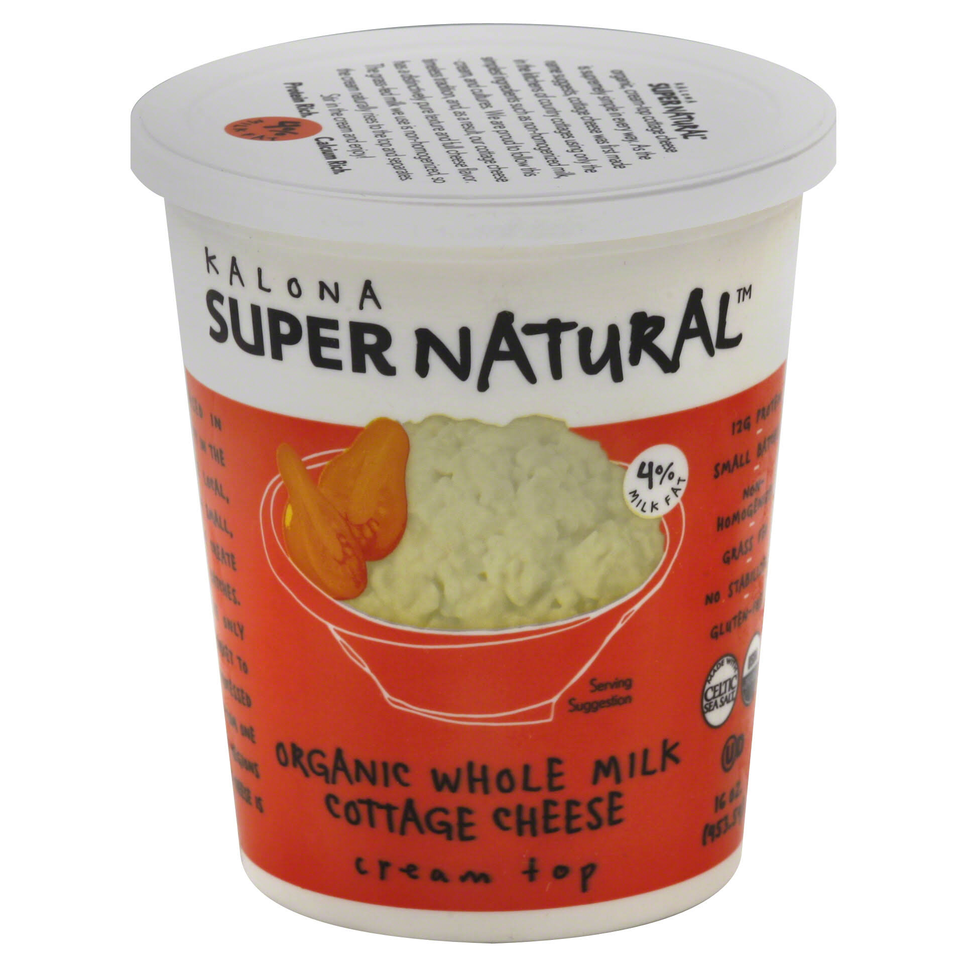 Kalona Super Natural Organic Whole Milk Cottage Cheese