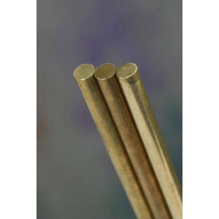 K&S [8168] 12in .081 Solid Brass Rod (3pcs)
