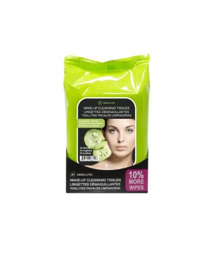 A! Absolute Make-Up Cleansing Tissues - Cucumber, 33 Tissues