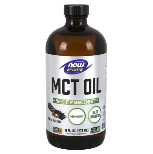 Now Foods MCT Oil - Vanilla Hazelnut, 473ml