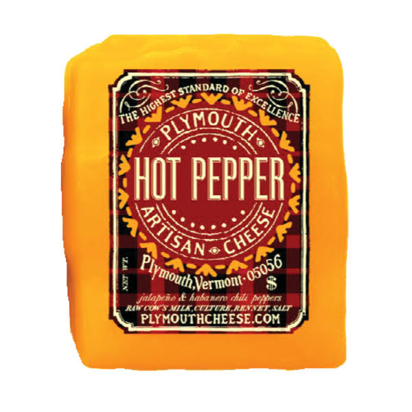 Plymouth Artisan Cheese, Cheddar Hot Pepper, 8 Ounce