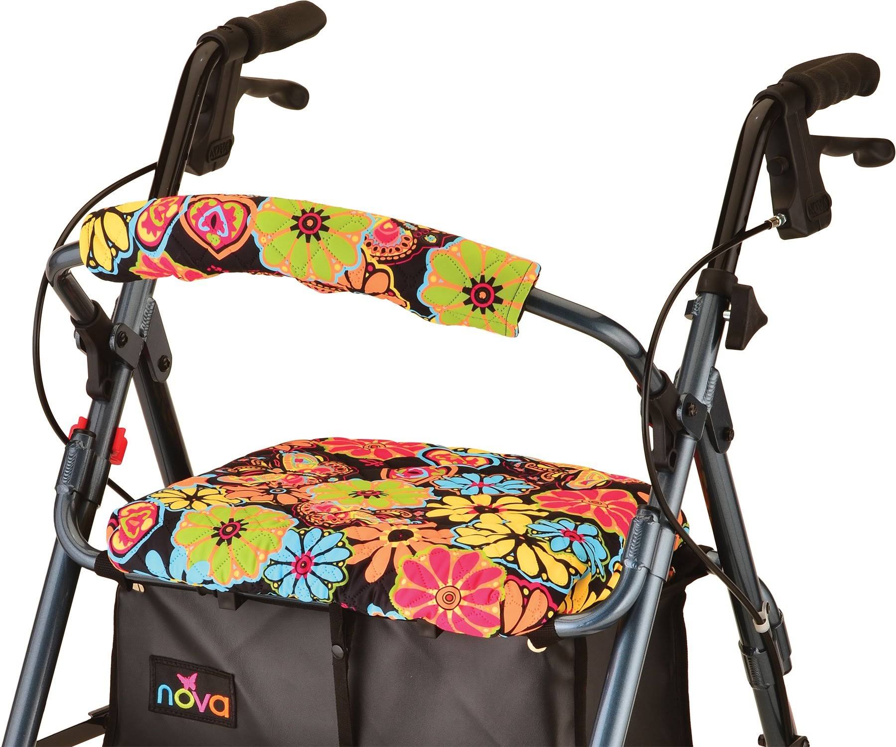 Nova Medical Products Seat and Back Cover - Boho Blossoms