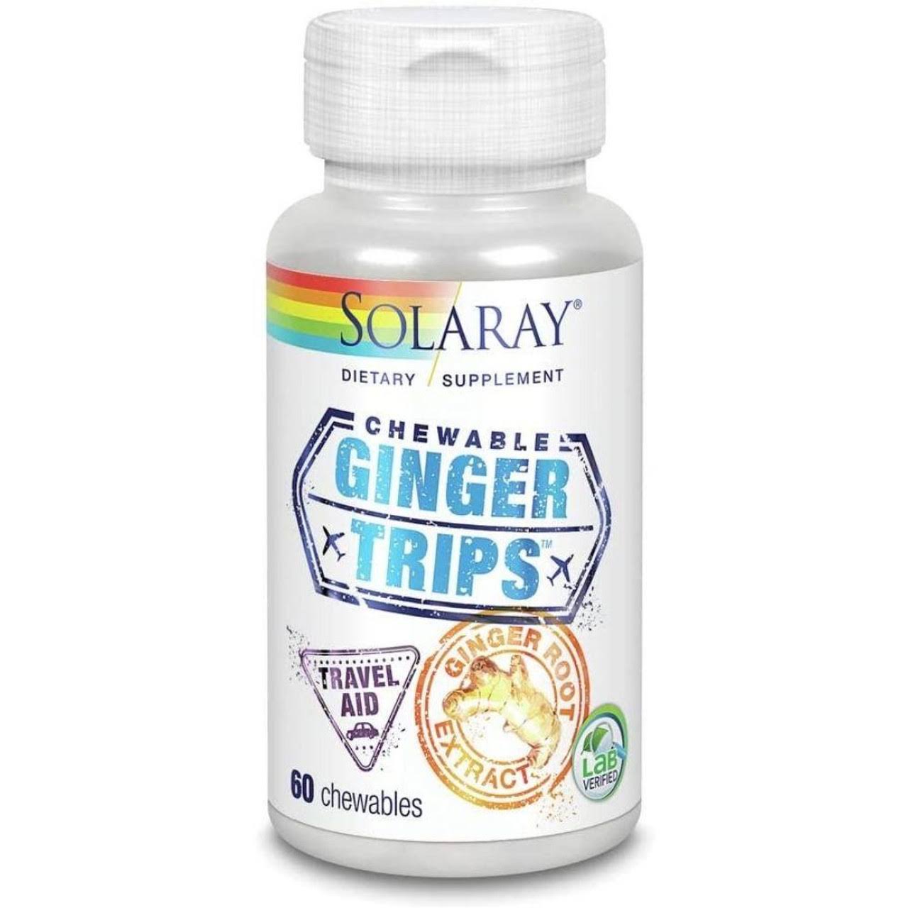 Solaray Ginger Trips Chewable Wafers