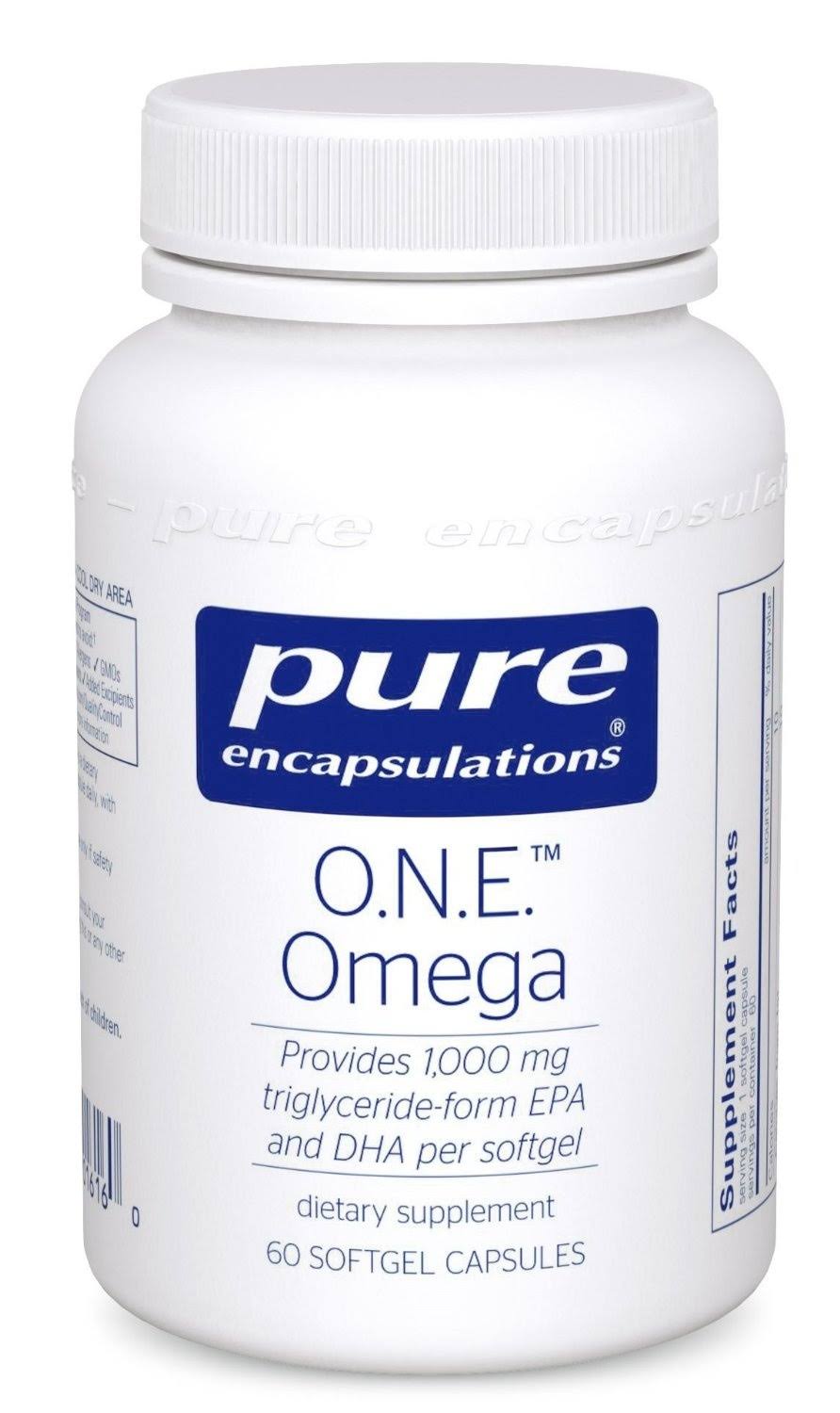 Pure Encapsulations One Omega Dietary Supplements - 60ct