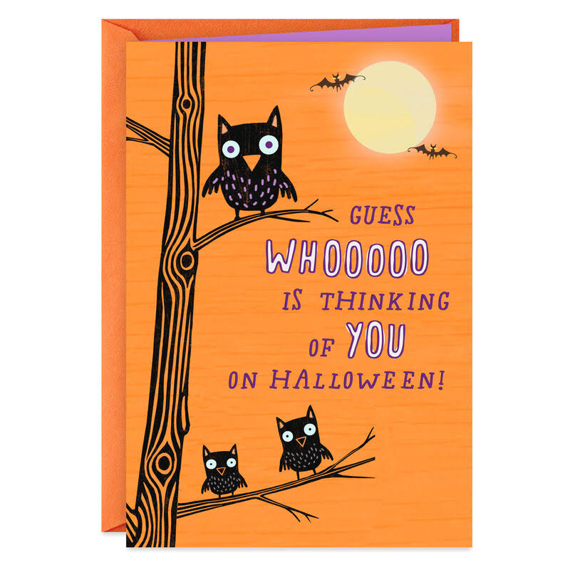 Hallmark Halloween Card, Owls Thinking of You Halloween Card