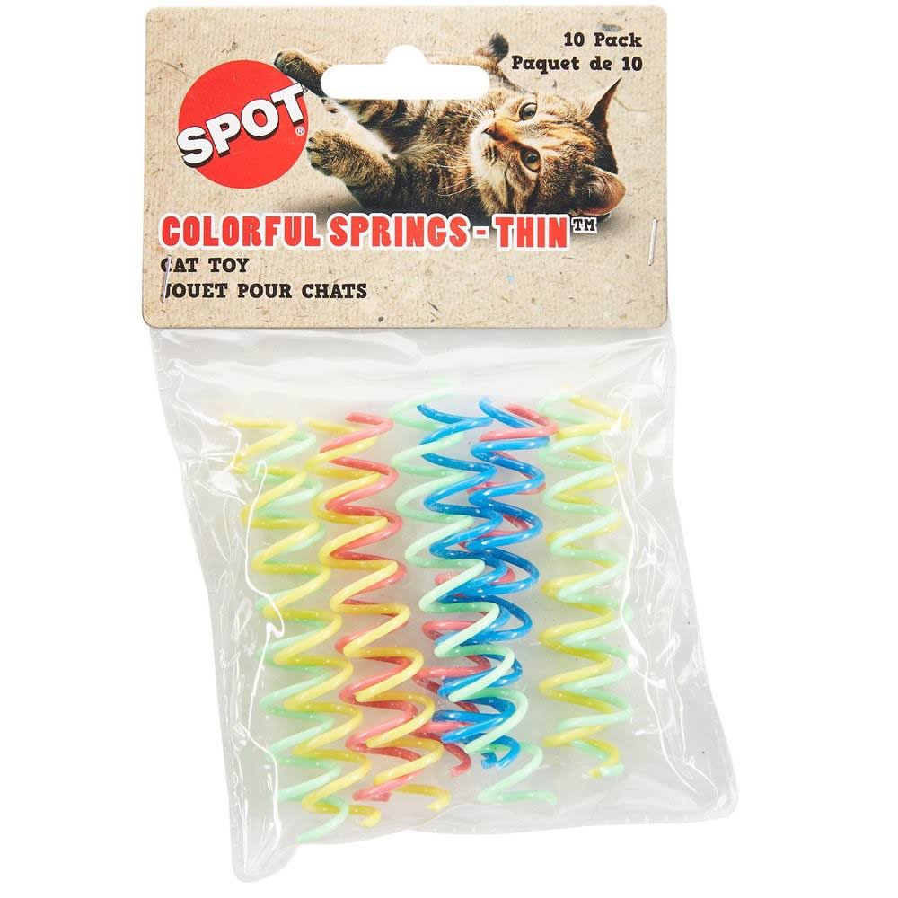 Ethical Thin Colorful Springs Cat Toy - 10 Pack