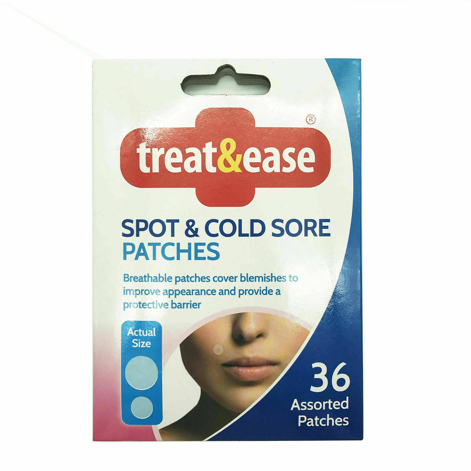 Treat and Ease Spot and Cold Sore Patches Blemish Protective Cover - 36pk