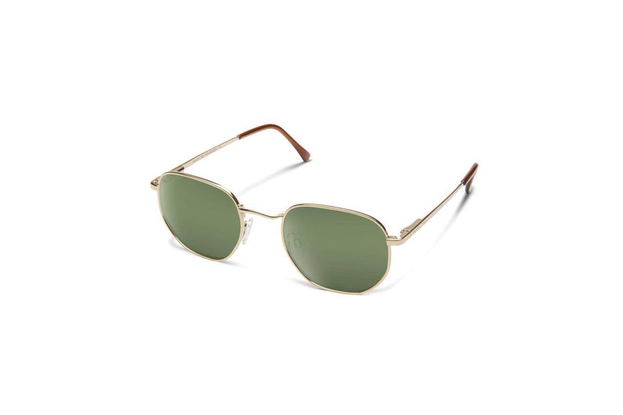Smith 203235 Sunglasses J5G50K7 - Gold - Polarized gray Green Unisex Gold - Polarized gray Green Round