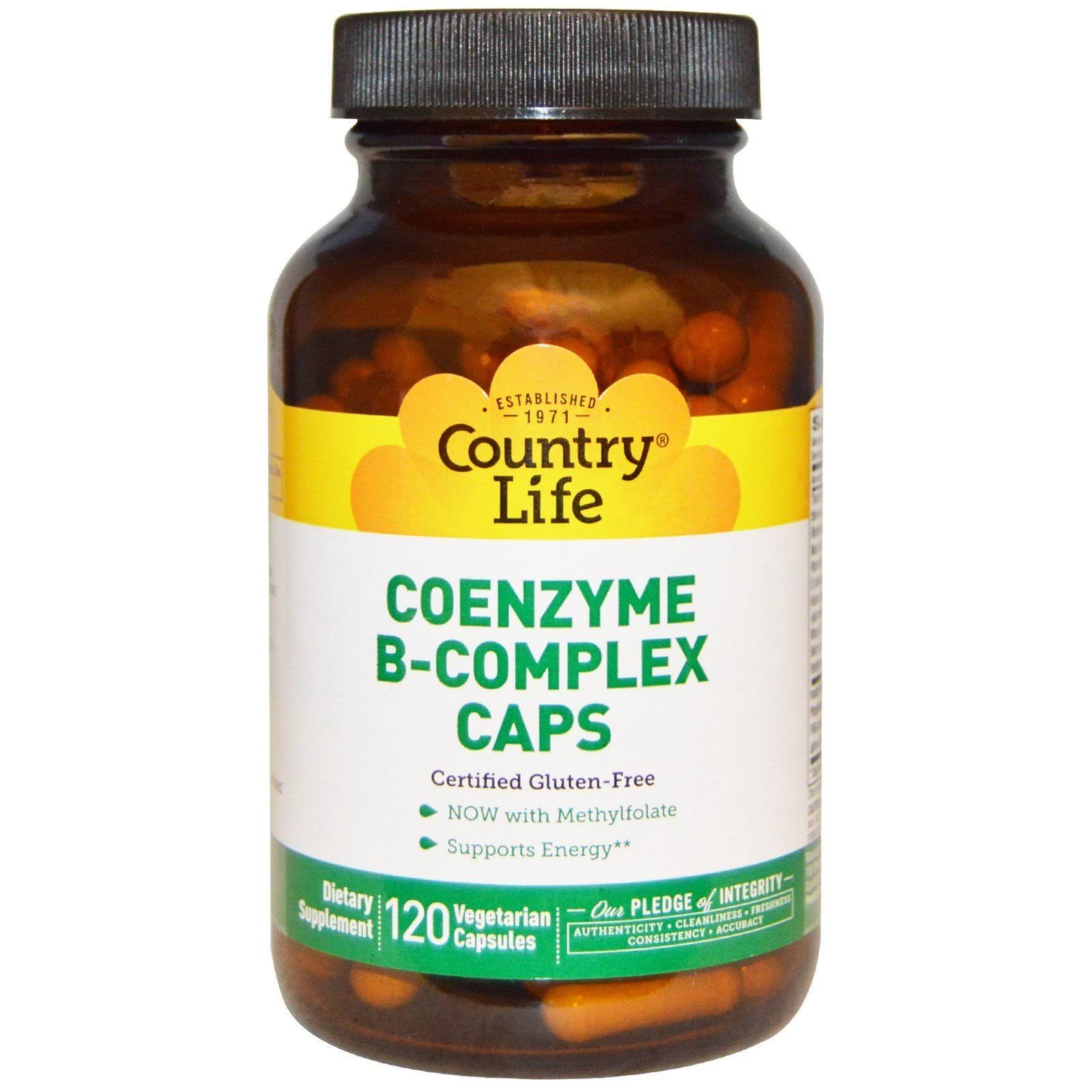 Country Life CoEnzyme B-Complex Caps - 120 Vegetarian Capsules