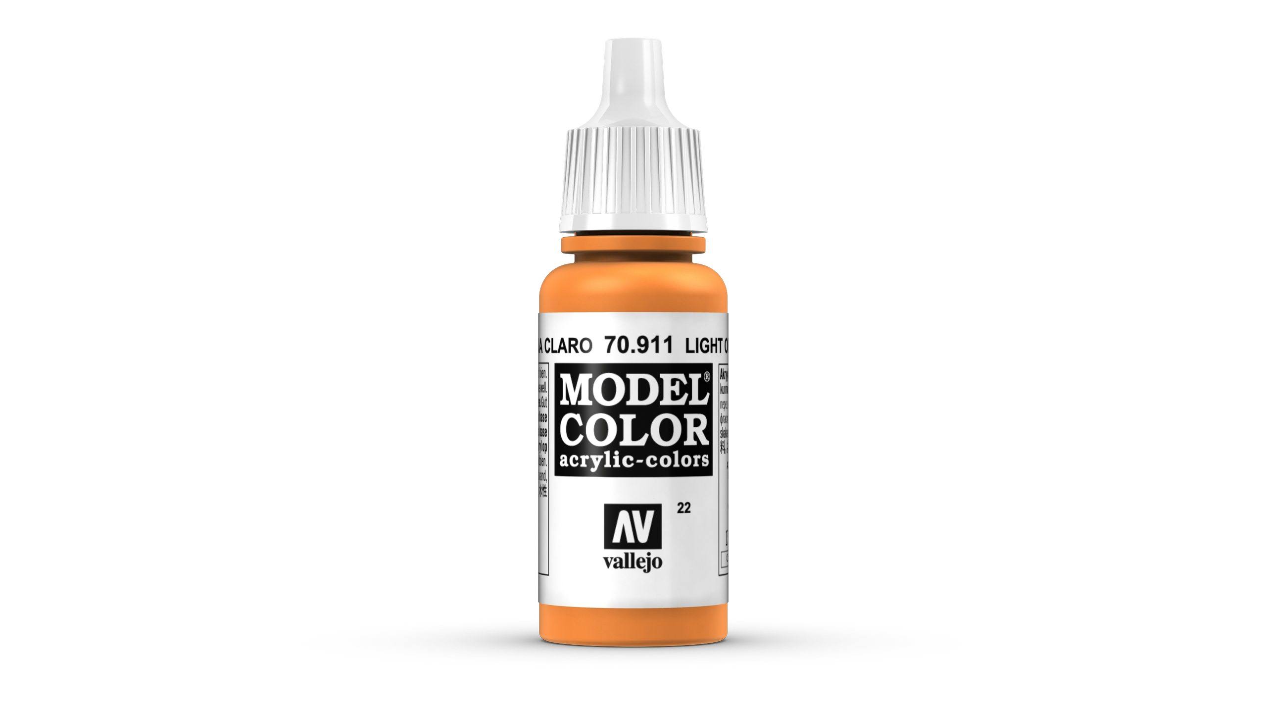 Vallejo Model Color Acrylic Paint - 17ml, Light Orange