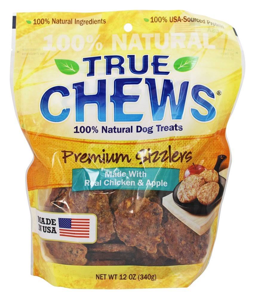 True Chews Premium Sizzlers Dog Treats - Real Chicken and Apple, 12oz