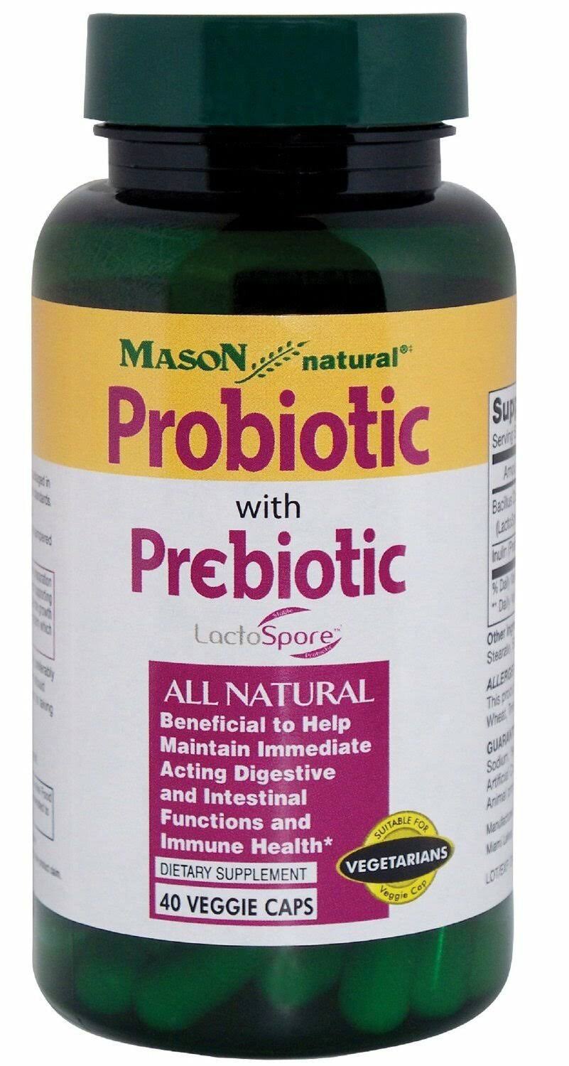 Mason Natural Probiotic With Prebiotic - 40 Veggie Caps