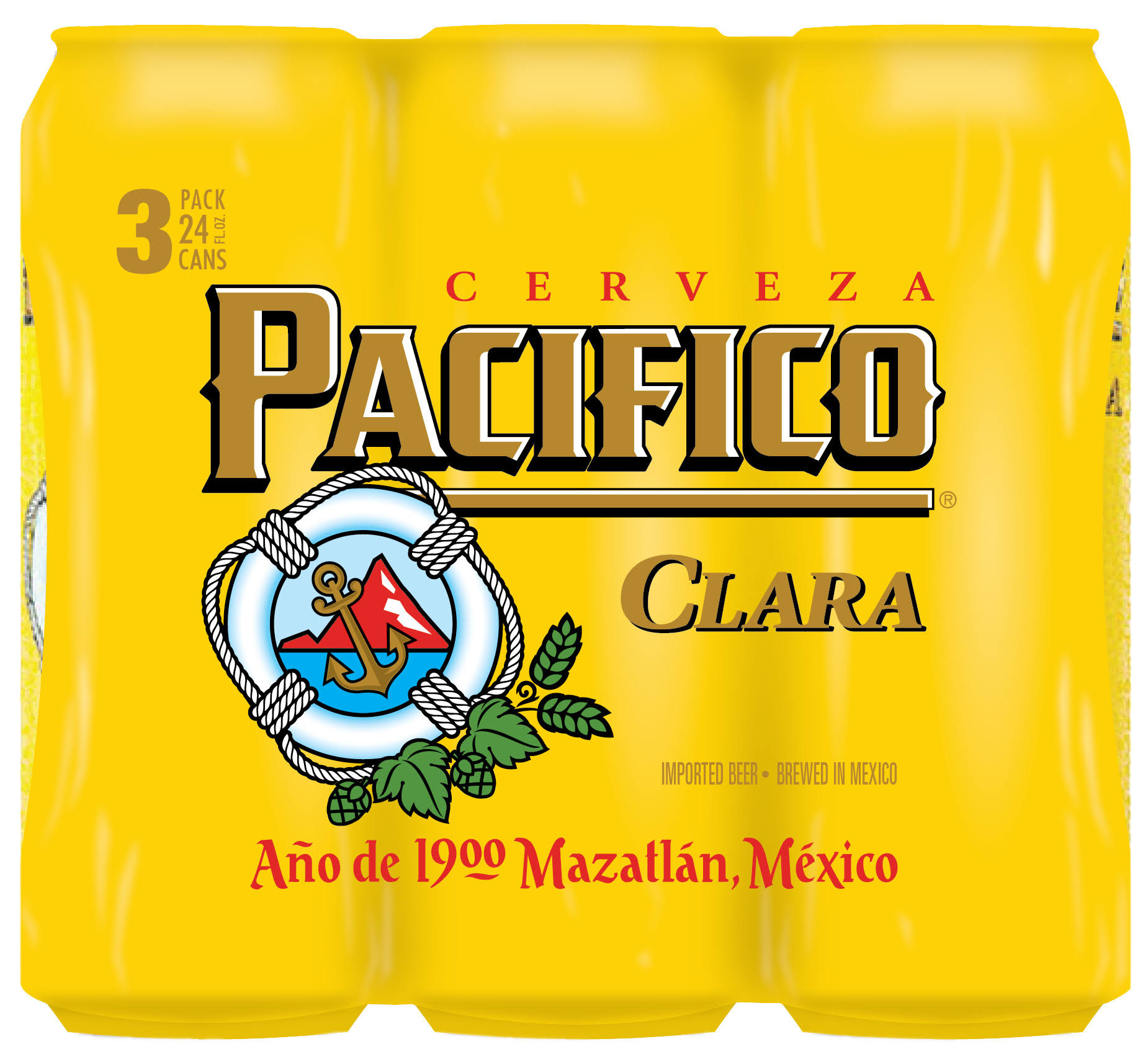 Pacifico Clara Lager Mexican Beer Cans - 24 fl oz