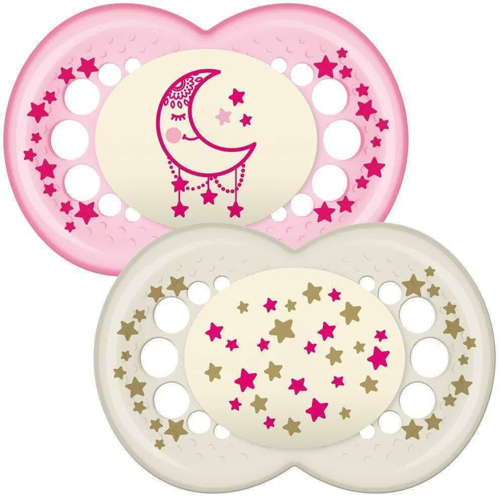 MAM Night 12+m Soother - Pink