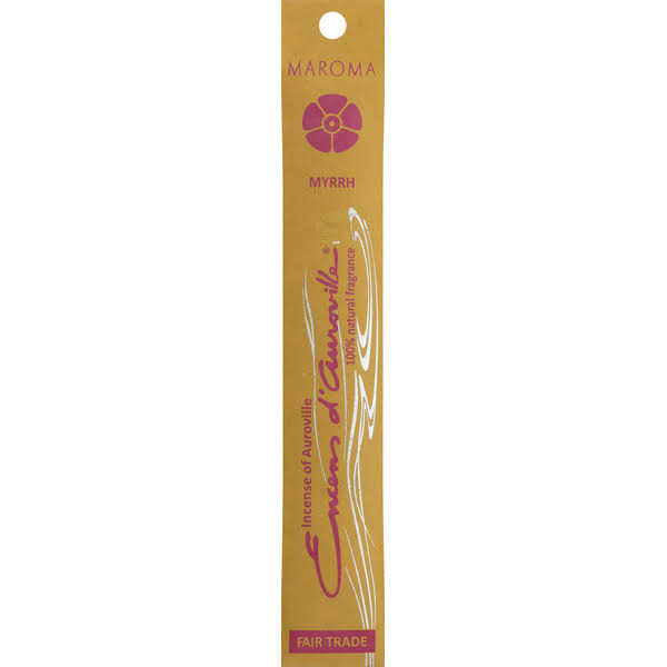 Maroma Encens D Auroville, Myrrh, 10 Incense Sticks | Decor | Free Shipping On All Orders | 30 Day Money Back Guarantee | Best Price Guarantee