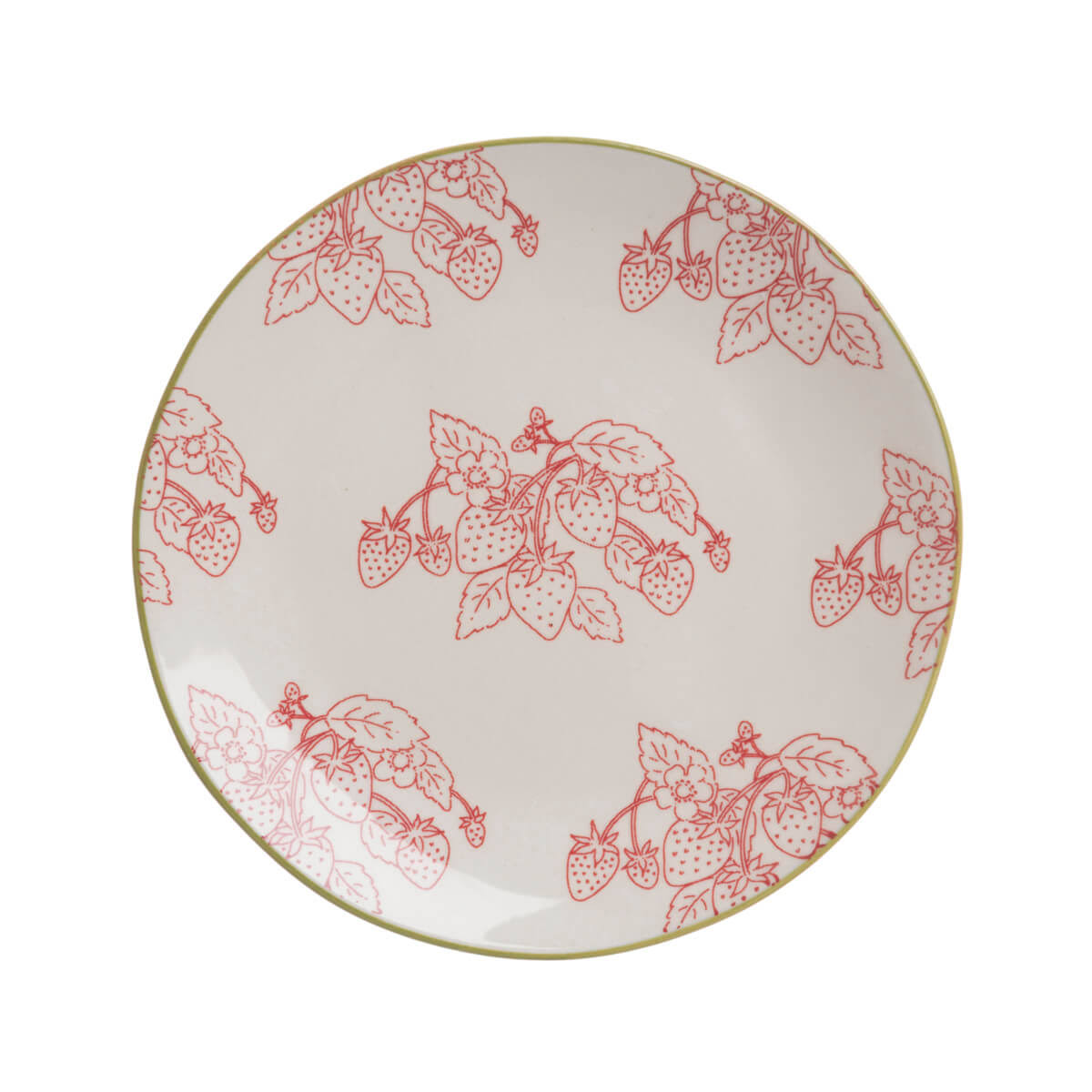 Strawberries Stoneware Nibbles Side Plate by Sophie Allport