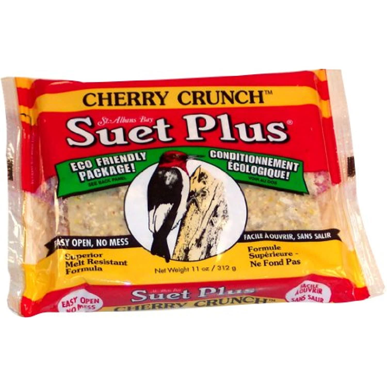 Suet Plus Cherry Crunch Suet Cake Bird Food - 11oz