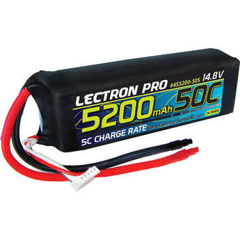 Common Sense RC Lectron Pro 14.8V 5200mAh 50C Lipo Battery, Batteries