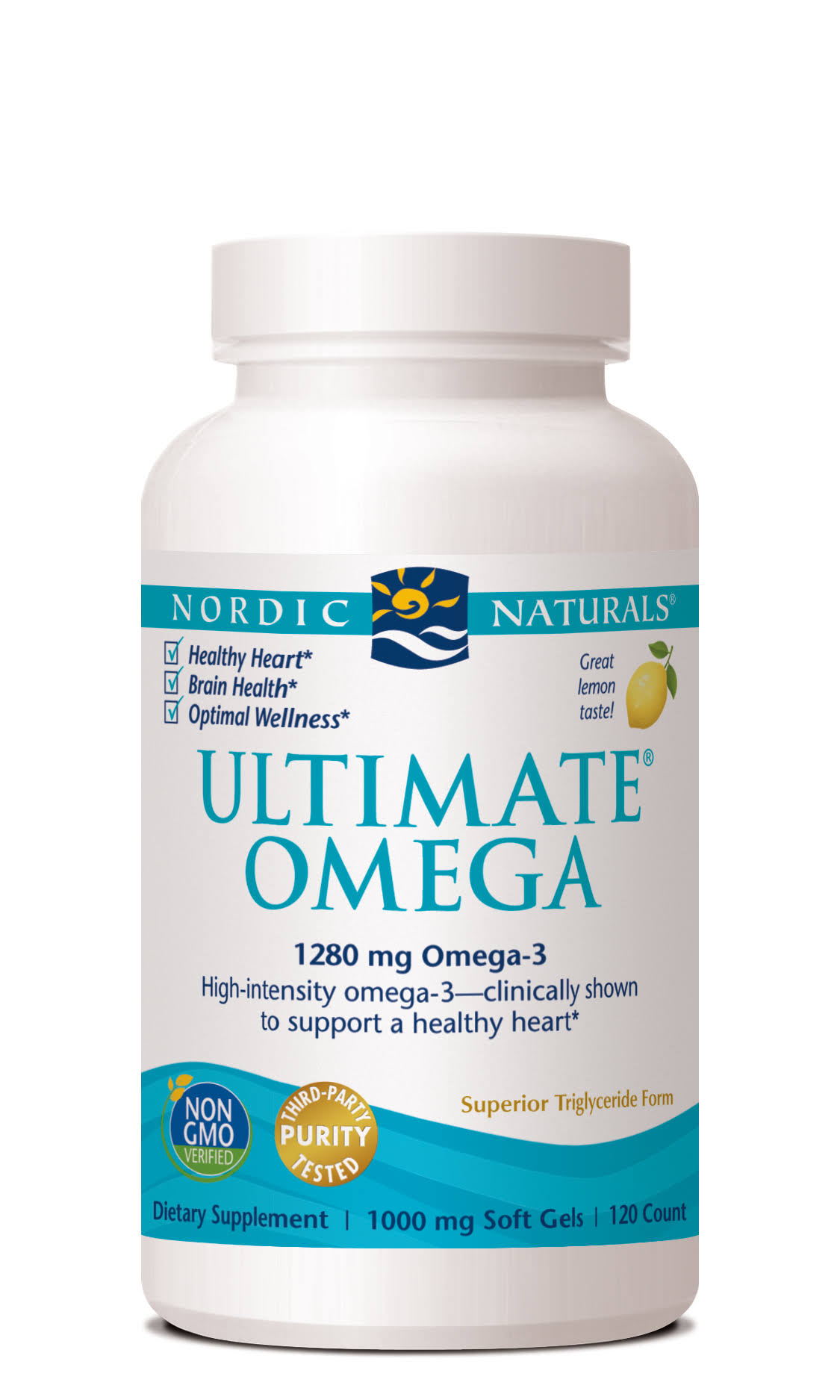 Nordic Naturals Ultimate Omega Supplement - Lemon, 120 Softgels